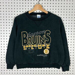 Boston Bruins Hockey‎ Club Crewneck Sweatshirt Youth 14/16 USA Vtg 90s Salem